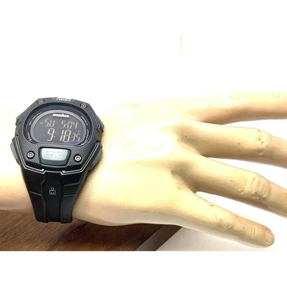 Timex Men's Watch TW5M48600 Ironman Quartz Digital Indiglo Black Rubber Band